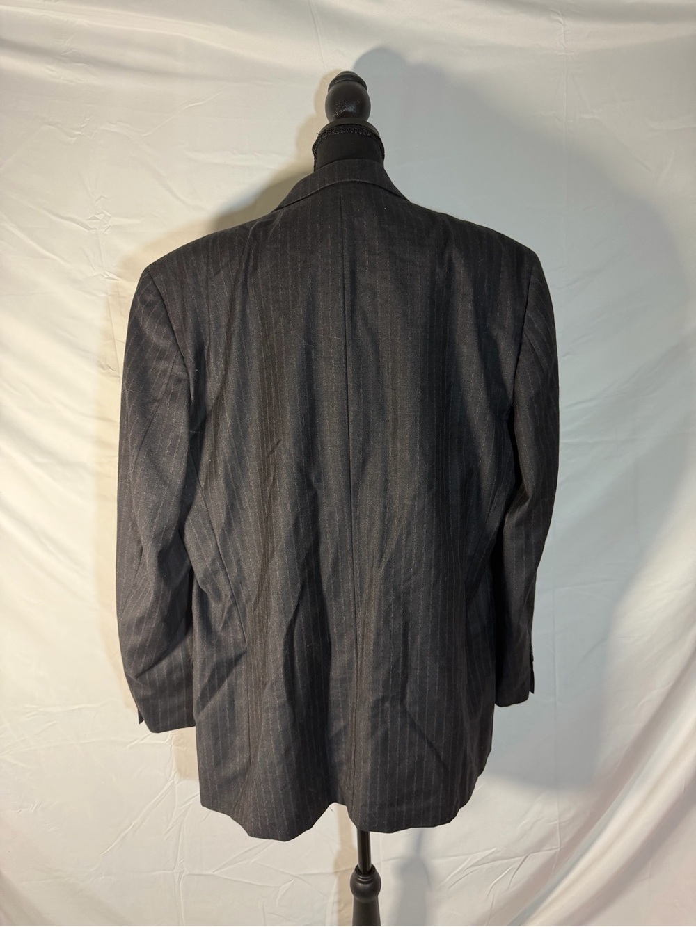 Men's Charcoal Pinstripe Suit Jacket - Classic Tailored Look